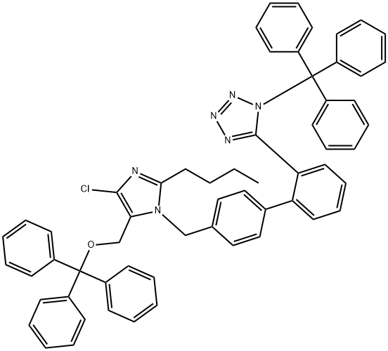 N,O-Ditrityl Losartan Struktur