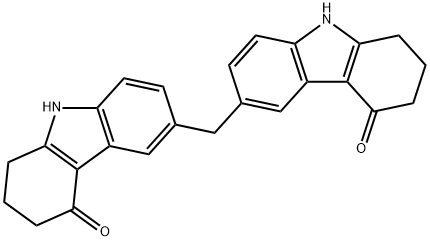 6,6’-Methylenebis[1,2,3,4-tetrahydro-carbazol-4-one] Struktur