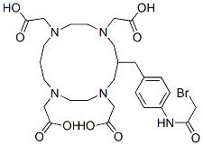 6-(4-bromoacetamidobenzyl)-1,4,8,11-tetraazacyclotetradecane-N,N',N'',N'''-tetraacetic acid Struktur