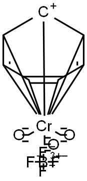 CYCLOHEPTATRIENYLIUMCHROMIUM TRICARBONYL TETRAFLUOROBORATE Struktur