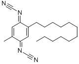 (2-Dodecyl-5-methyl-2,5-cyclohexadiene-1,4-diylidene) bis-cyanamide Struktur