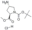 (2R,4S)-4-AMINO-1-BOC-PYRROLIDINE-2-CARBOXYLIC ACID METHYL ESTER-HCl Struktur