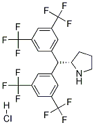 (S)-2-{Bis[3,5-bis(trifluoromethyl)phenyl]methyl}pyrrolidine  hydrochloride Struktur