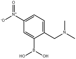 2-((Dimethylamino)methyl)-5-nitrophenylboronic acid Struktur