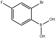 2-Bromo-4-fluorophenylboronic acid Struktur