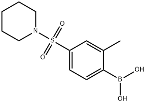 2-Methyl-4-(piperidin-1-ylsulfonyl)phenylboronic acid Struktur