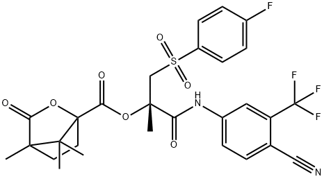 (S)-Bicalutamide (1S)-Camphanic Acid Ester Struktur