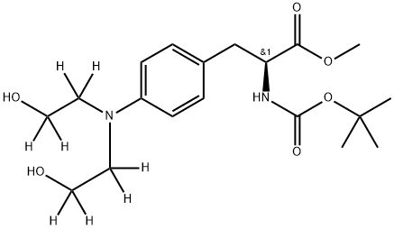 N-Boc-4-[bis(2-hydroxyethyl-d4)amino]-L-phenylalanine Methyl Ester Struktur