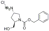 (2R,4S)-1-CBZ-2-hydroxyMethyl-4-aMino Pyrrolidine-HCl Struktur