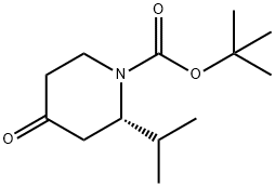 1-Piperidinecarboxylic acid, 2-(1-methylethyl)-4-oxo-, 1,1-dimethylethyl ester, (2S)- Struktur