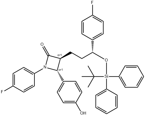 Ezetimibe Hydroxy tert-Butyldiphenylsilyl Ether Struktur