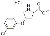 Methyl (2S,4S)-4-(3-chlorophenoxy)-2-pyrrolidinecarboxylate hydrochloride Struktur