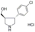 [(3S,4R)-4-(4-chlorophenyl)pyrrolidin-3-yl]methanol hydrochloride Struktur