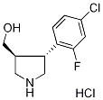 [(3S,4R)-4-(4-chloro-2-fluorophenyl)pyrrolidin-3-yl]methanol hydrochloride Struktur