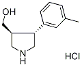 [(3S,4R)-4-(3-methylphenyl)pyrrolidin-3-yl]methanol hydrochloride Struktur