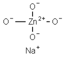 disodium tetrahydroxyzincate Struktur