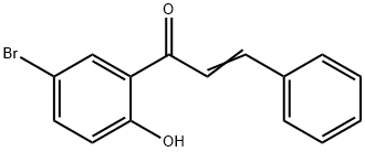 (E)-1-(5-bromo-2-hydroxy-phenyl)-3-phenyl-prop-2-en-1-one Struktur