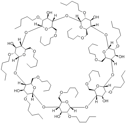 HEPTAKIS-(2,6-DI-O-PENTYL)-BETA-CYCLODEXTRIN Struktur