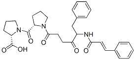 (5-cinnamido-4-oxo-6-phenylhexanoyl)prolyl-proline Struktur