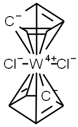 BIS(CYCLOPENTADIENYL)TUNGSTEN DICHLORIDE Struktur