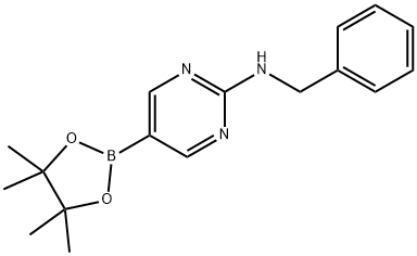 N-Benzyl-5-(4,4,5,5-tetramethyl-1,3,2-dioxaborolan-2-yl)pyrimidin-2-amine Struktur