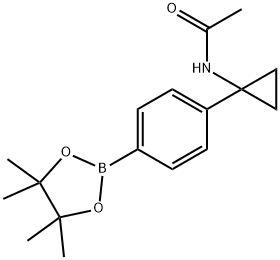 4-(1-ACETAMIDOCYCLOPROPYL)PHENYLBORONIC ACID, PINACOL ESTER 結(jié)構(gòu)式