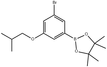 2-(3-Bromo-5-isobutoxyphenyl)-4,4,5,5-tetramethyl-1,3,2-dioxaborolane Struktur