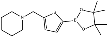 5-(1-Piperidinylmethyl)thiophene-2-boronic acid pinacol ester Struktur