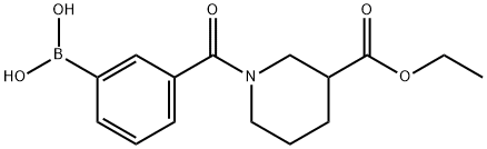 Ethyl (3-boronophenylcarbonyl)piperidine-3-carboxylate Struktur