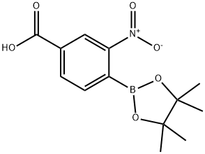 3-Nitro-4-(4,4,5,5-tetramethyl-1,3,2-dioxaborolan-2-yl)benzoic acid Struktur