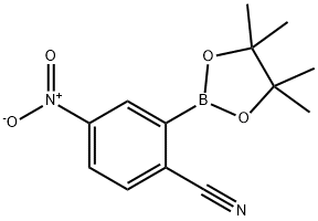 4-Nitro-2-(4,4,5,5-tetramethyl-1,3,2-dioxaborolan-2-yl)benzonitrile Struktur