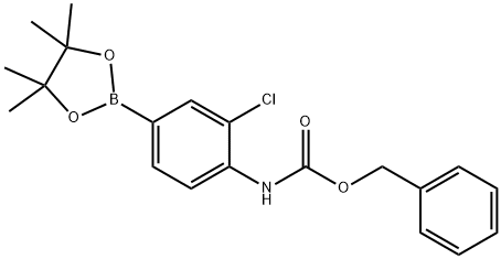 Benzyl 2-chloro-4-(4,4,5,5-tetramethyl-1,3,2-dioxaborolan-2-yl)phenylcarbamate Struktur