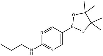 N-Propyl-5-(4,4,5,5-tetramethyl-1,3,2-dioxaborolan-2-yl)pyrimidin-2-amine Struktur