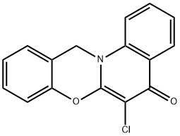 5H,12H-Quino[2,1-b][1,3]benzoxazin-5-one,  6-chloro- Struktur