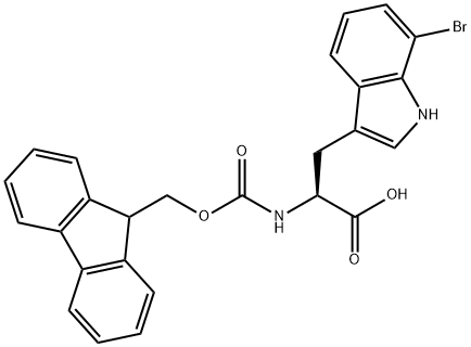 Fmoc-7-bromo-DL-tryptophan Struktur