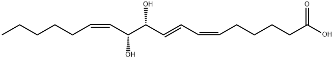 10,11-dihydroxyoctadeca-6,8,12-trienoic acid Struktur