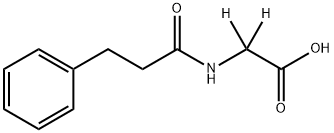 N-(3-Phenylpropionyl)glycine--d2 Struktur