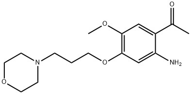 1-(2-Amino-5-methoxy-4-(3-morpholinopropoxy)phenyl)ethanone Struktur