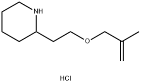 2-{2-[(2-Methyl-2-propenyl)oxy]ethyl}piperidinehydrochloride Struktur