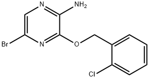 5-broMo-3-[(2-chlorophenyl)Methoxy]pyrazin-2-aMine Struktur