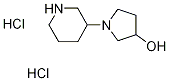 1-(3-Piperidinyl)-3-pyrrolidinol dihydrochloride Struktur