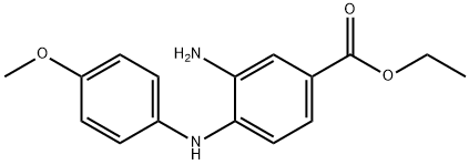 Ethyl 3-amino-4-(4-methoxyanilino)benzoate Struktur