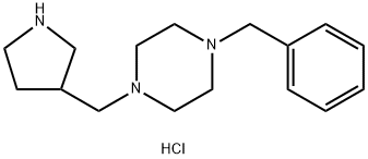 1-Benzyl-4-(3-pyrrolidinylmethyl)piperazinedihydrochloride Struktur