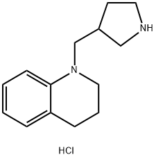 1-(3-Pyrrolidinylmethyl)-1,2,3,4-tetrahydroquinoline dihydrochloride Struktur