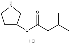 3-Pyrrolidinyl 3-methylbutanoate hydrochloride Struktur