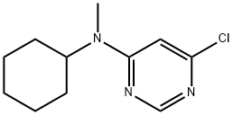 6-Chloro-N-cyclohexyl-N-methyl-4-pyrimidinamine Struktur