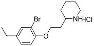 2-Bromo-4-ethylphenyl 2-(2-piperidinyl)ethyl-ether hydrochloride Struktur