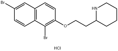 2-{2-[(1,6-Dibromo-2-naphthyl)oxy]-ethyl}piperidine hydrochloride Struktur