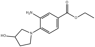 Ethyl 3-amino-4-(3-hydroxy-1-pyrrolidinyl)benzoate Struktur