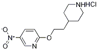 5-Nitro-2-[2-(4-piperidinyl)ethoxy]pyridinehydrochloride Struktur